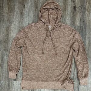 SO Textured Brown Knit Long Sleeve Hoodie. Women’s Medium